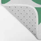 Mid Century Modern Green Square Bath Mat Gallery Image 2