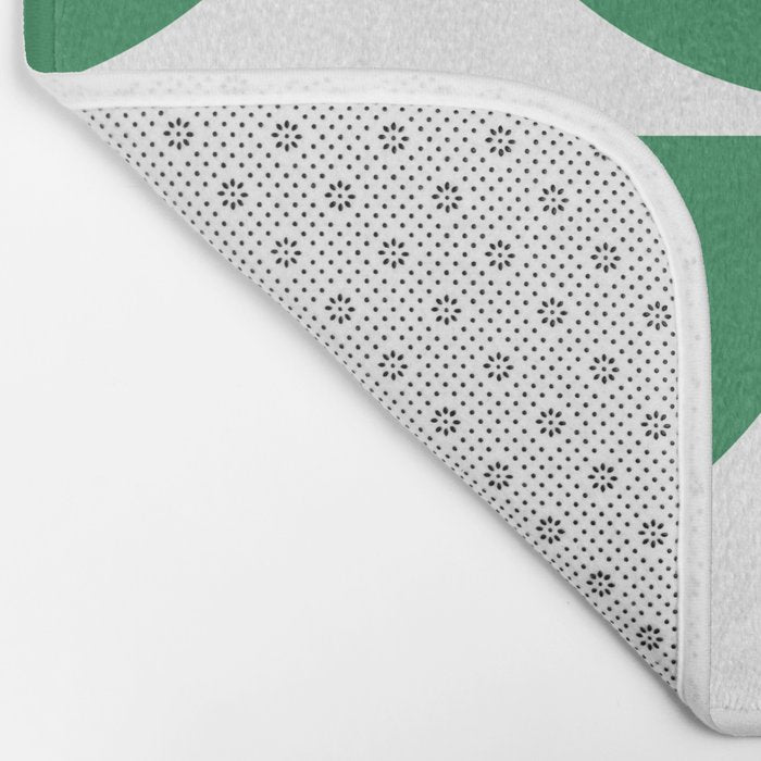 Mid Century Modern Green Square Bath Mat Gallery Image 2