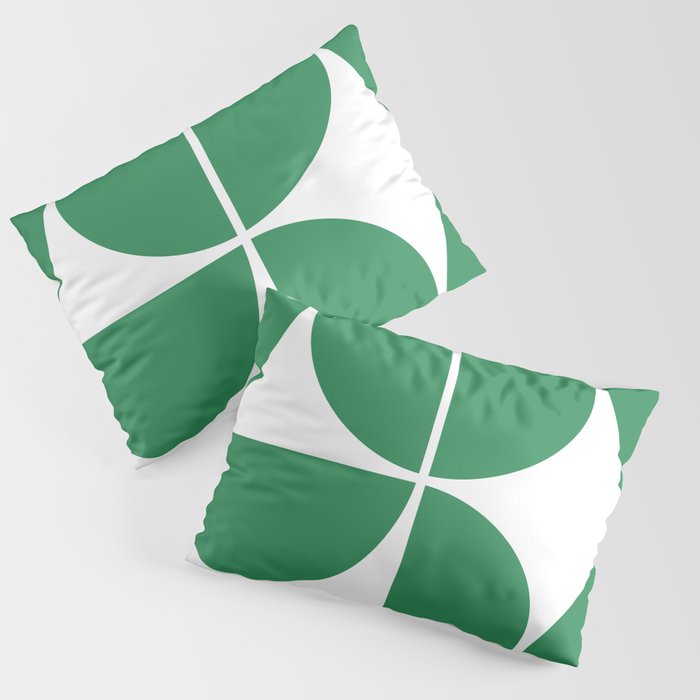 Mid Century Modern Green Square Pillow Sham Gallery Image 3