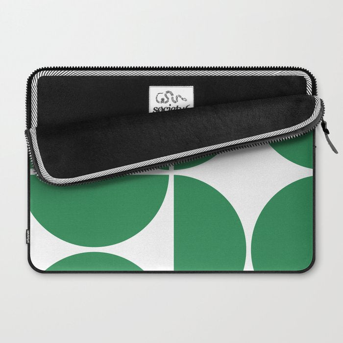 Mid Century Modern Green Square Laptop Sleeve Gallery Image 2