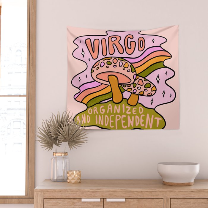 Virgo Mushroom Wall Tapestry Gallery Image 2