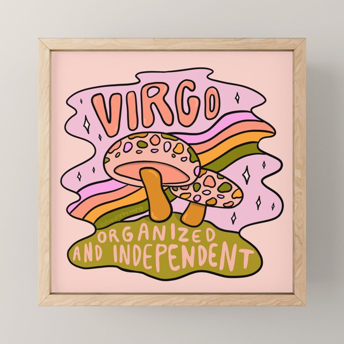 Virgo Mushroom Mini Art Print Gallery Image 1