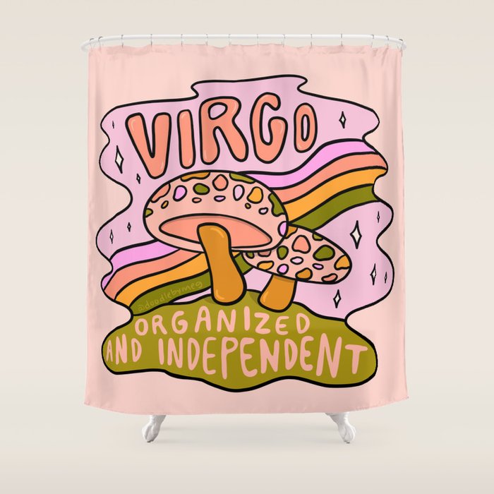 Virgo Mushroom Shower Curtain Gallery Image 1