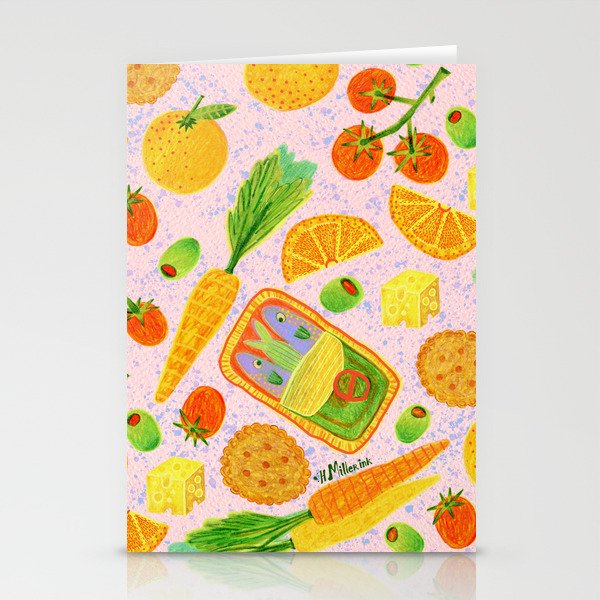 Kitchen Snacks & Apps in Berry Pink Stationery Card Gallery Image 1