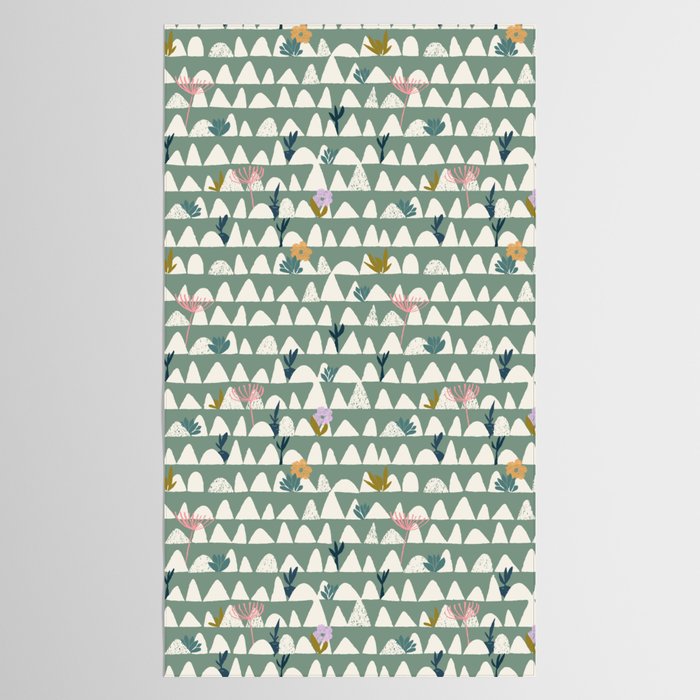 Farmland pattern sage green Tablecloth Gallery Image 2
