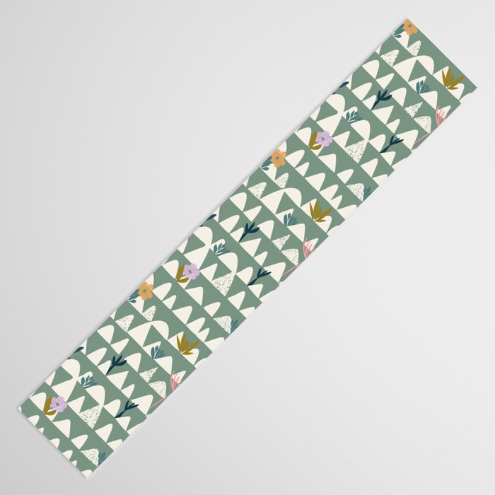 Farmland pattern sage green Table Runner Gallery Image 3
