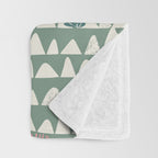 Farmland pattern sage green Throw Blanket Gallery Image 3