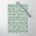 Farmland pattern sage green Wrapping Paper Gallery Image 1