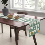 Farmland pattern sage green Table Runner Gallery Image 2
