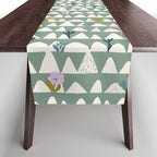 Farmland pattern sage green Table Runner Gallery Image 1