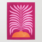 THE VASE 02: Bordeaux Wine Leaves Poster Gallery Image 4