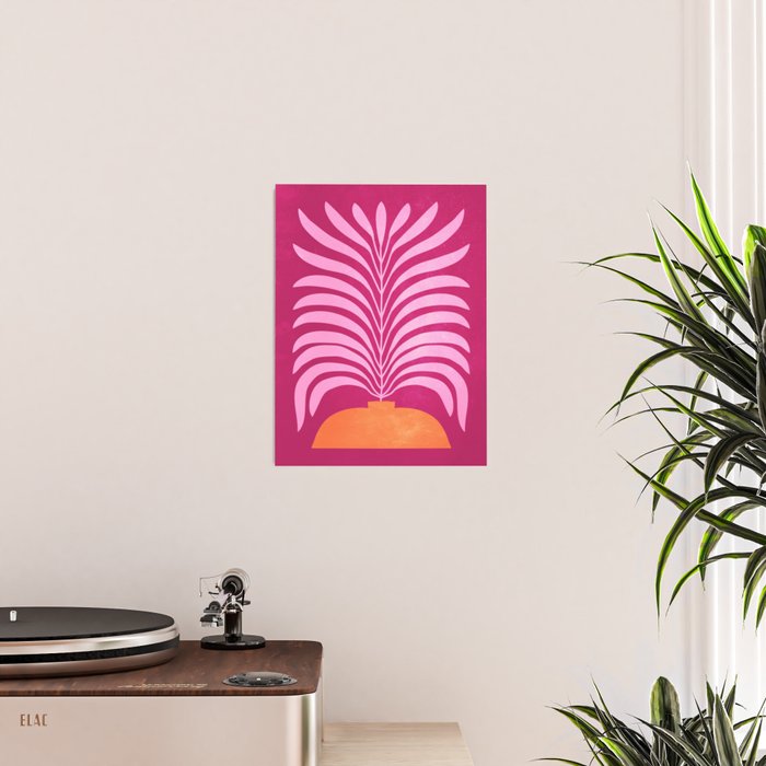 THE VASE 02: Bordeaux Wine Leaves Poster Gallery Image 2