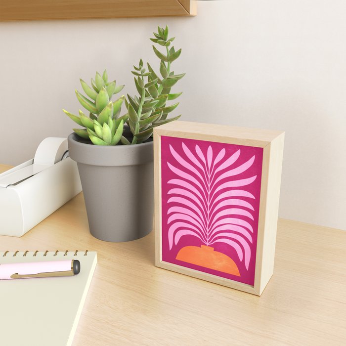 THE VASE 02: Bordeaux Wine Leaves Mini Art Print Gallery Image 2