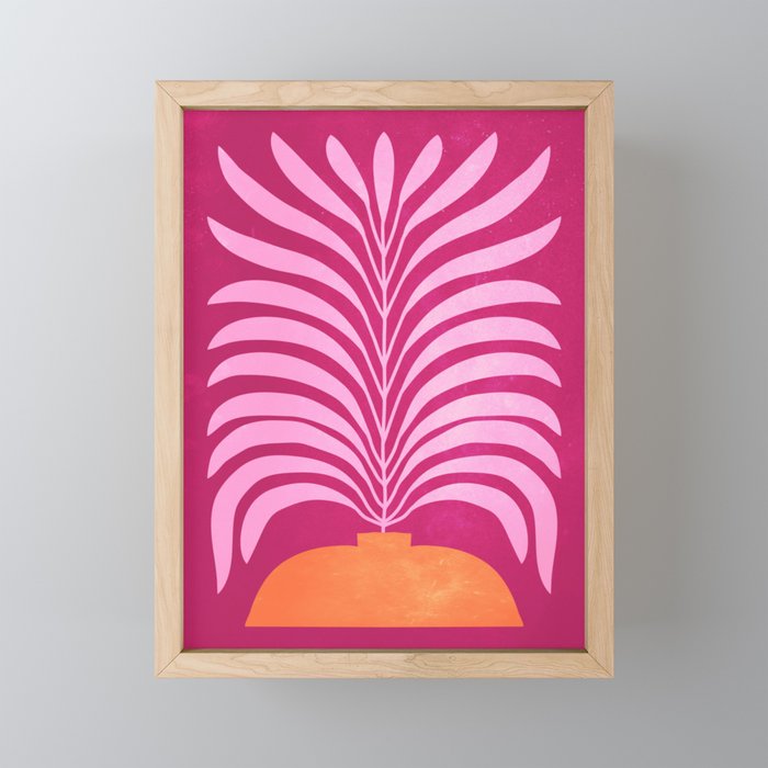 THE VASE 02: Bordeaux Wine Leaves Mini Art Print Gallery Image 1