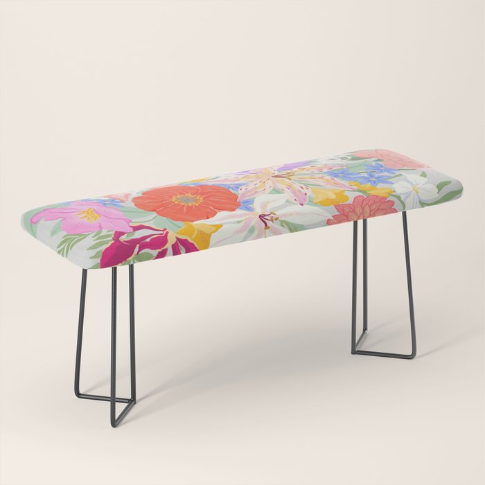Vivid Exotic Flowers  Bench Gallery Image 1