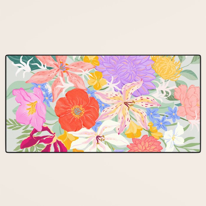 Vivid Exotic Flowers  Desk Mat Gallery Image 3
