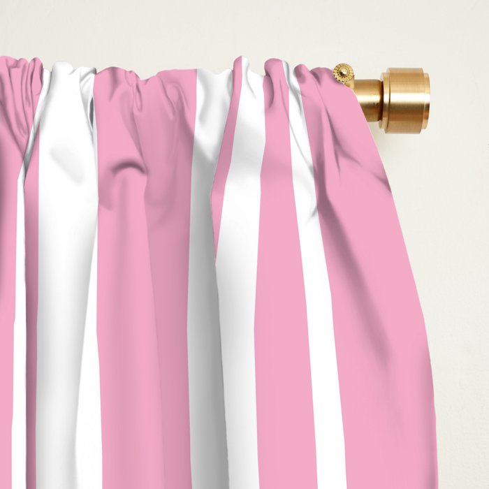 Classic Stripes XXXI - Pastel Pink  Window Curtain Gallery Image 2