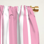 Classic Stripes XXXI - Pastel Pink  Window Curtain Gallery Image 2