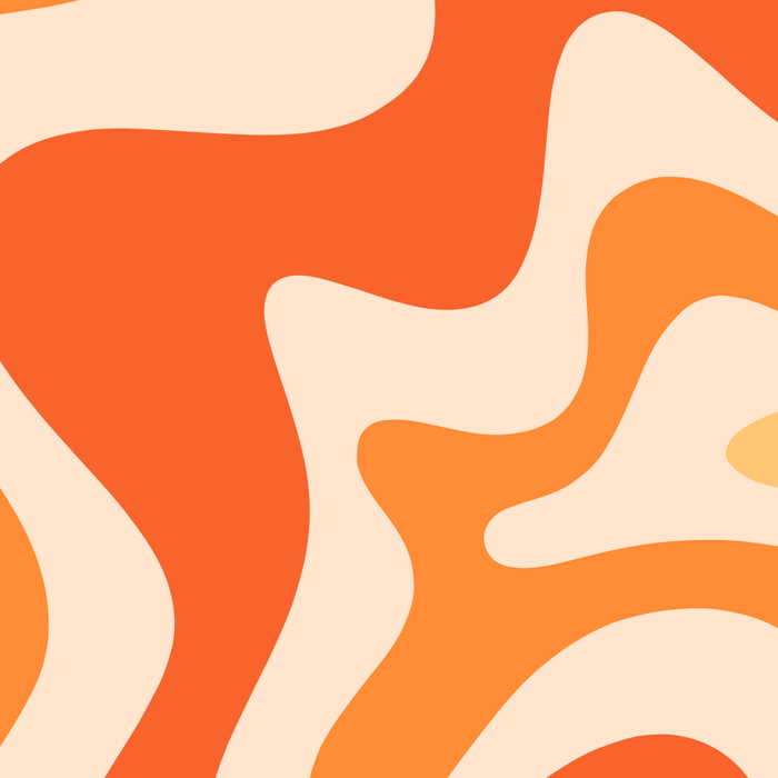 Tangerine Liquid Swirl Retro Abstract Pattern Coffee Mug Gallery Image 2