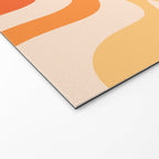 Tangerine Liquid Swirl Retro Abstract Pattern Welcome Mat Gallery Image 2