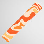 Tangerine Liquid Swirl Retro Abstract Pattern Table Runner Gallery Image 3