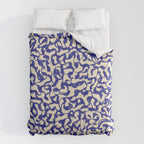 Playful strokes #2 / Blue on Beige Duvet Cover Gallery Image 6