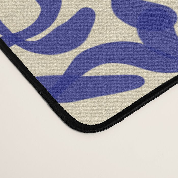 Playful strokes #2 / Blue on Beige Desk Mat Gallery Image 4