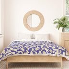 Playful strokes #2 / Blue on Beige Duvet Cover Gallery Image 3