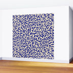 Playful strokes #2 / Blue on Beige Wall Mural Gallery Image 2