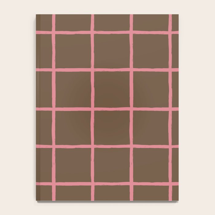 Flamingo Plume Grid Pattern Notebook Gallery Image 4