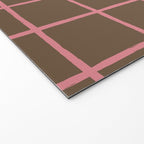 Flamingo Plume Grid Pattern Welcome Mat Gallery Image 2