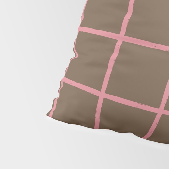 Flamingo Plume Grid Pattern Pillow Sham Gallery Image 4