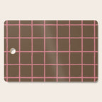 Flamingo Plume Grid Pattern Cutting Board Gallery Image 1