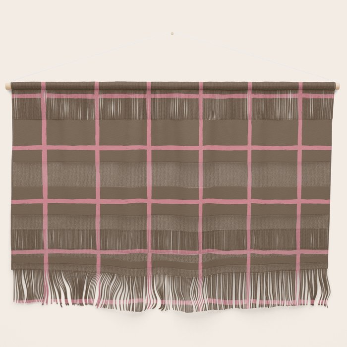 Flamingo Plume Grid Pattern Wall Hanging Gallery Image 1