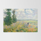 Poppy Fields near Argenteuil by Claude Monet Rug Gallery Image 2