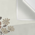 Wildflower bouquet in vase illustration - pantone brown mocha mousse Wall Tapestry Gallery Image 3