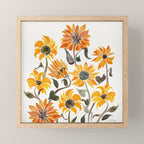 Sunflower Watercolor - Yellow & Black Palette Mini Art Print Gallery Image 1
