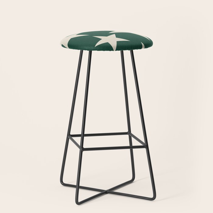 Big Ol Stars Old Money Green Stool Gallery Image 1