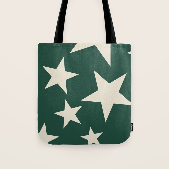 Big Ol Stars Old Money Green Tote Bag Gallery Image 1