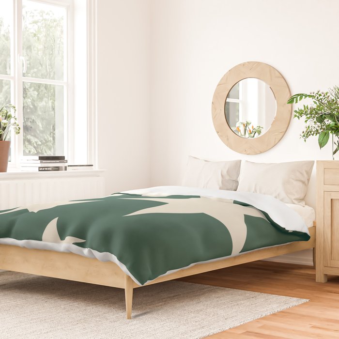 Big Ol Stars Old Money Green Duvet Cover Gallery Image 2