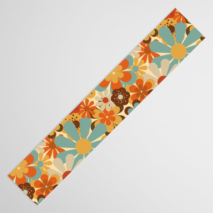 70's Retro Floral Patterned Prints Table Runner Gallery Image 3