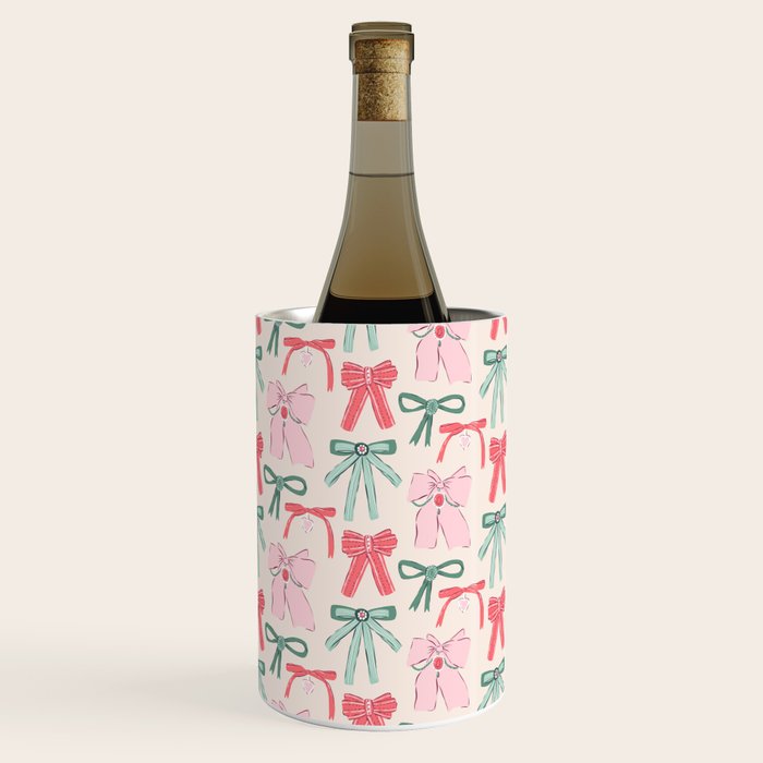 Fancy Christmas Ribbons and Bows Wine Chiller Gallery Image 2