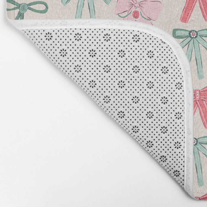 Fancy Christmas Ribbons and Bows Bath Mat Gallery Image 2