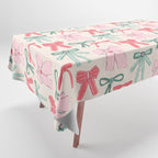 Fancy Christmas Ribbons and Bows Tablecloth Gallery Image 1