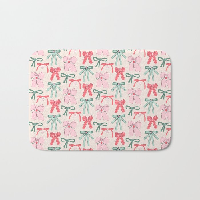 Fancy Christmas Ribbons and Bows Bath Mat Gallery Image 1