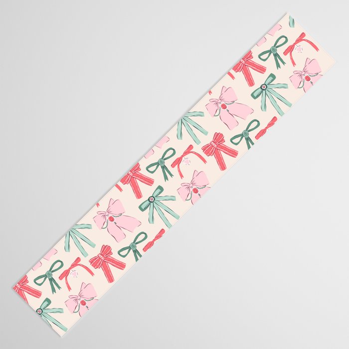 Fancy Christmas Ribbons and Bows Table Runner Gallery Image 3