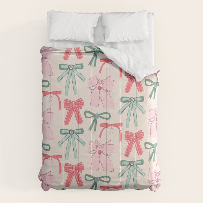 Fancy Christmas Ribbons and Bows Comforter Gallery Image 1