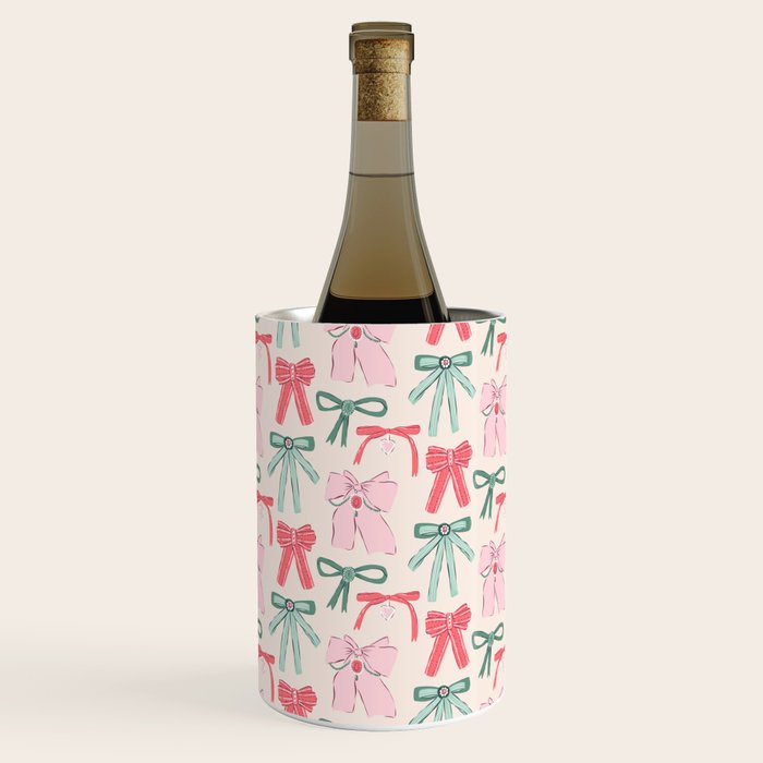 Fancy Christmas Ribbons and Bows Wine Chiller Gallery Image 3