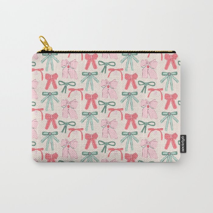 Fancy Christmas Ribbons and Bows Carry All Pouch Gallery Image 1