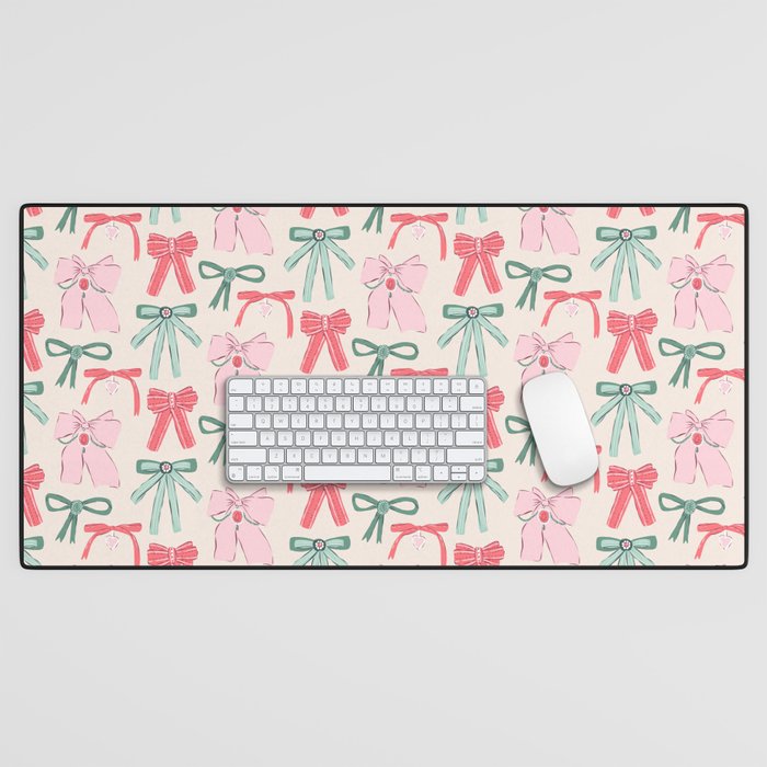 Fancy Christmas Ribbons and Bows Desk Mat Gallery Image 1